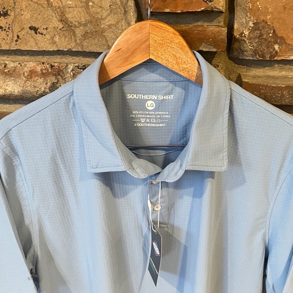 Southern Shirt Next Level Performance Polo in Ocean Breeze Light Blue - Picture 2 of 8